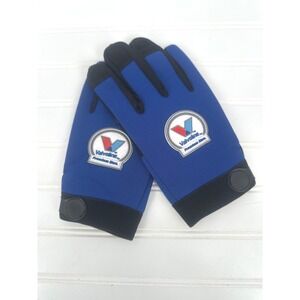 Valvoline Work Mechanic Gloves OSFM Blue Black Premium Blue Logo